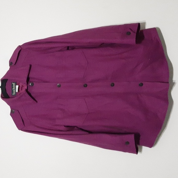 Vintage harve Bernard utility shacket coat women wool blend 12 y2k retro comfy - Picture 1 of 9